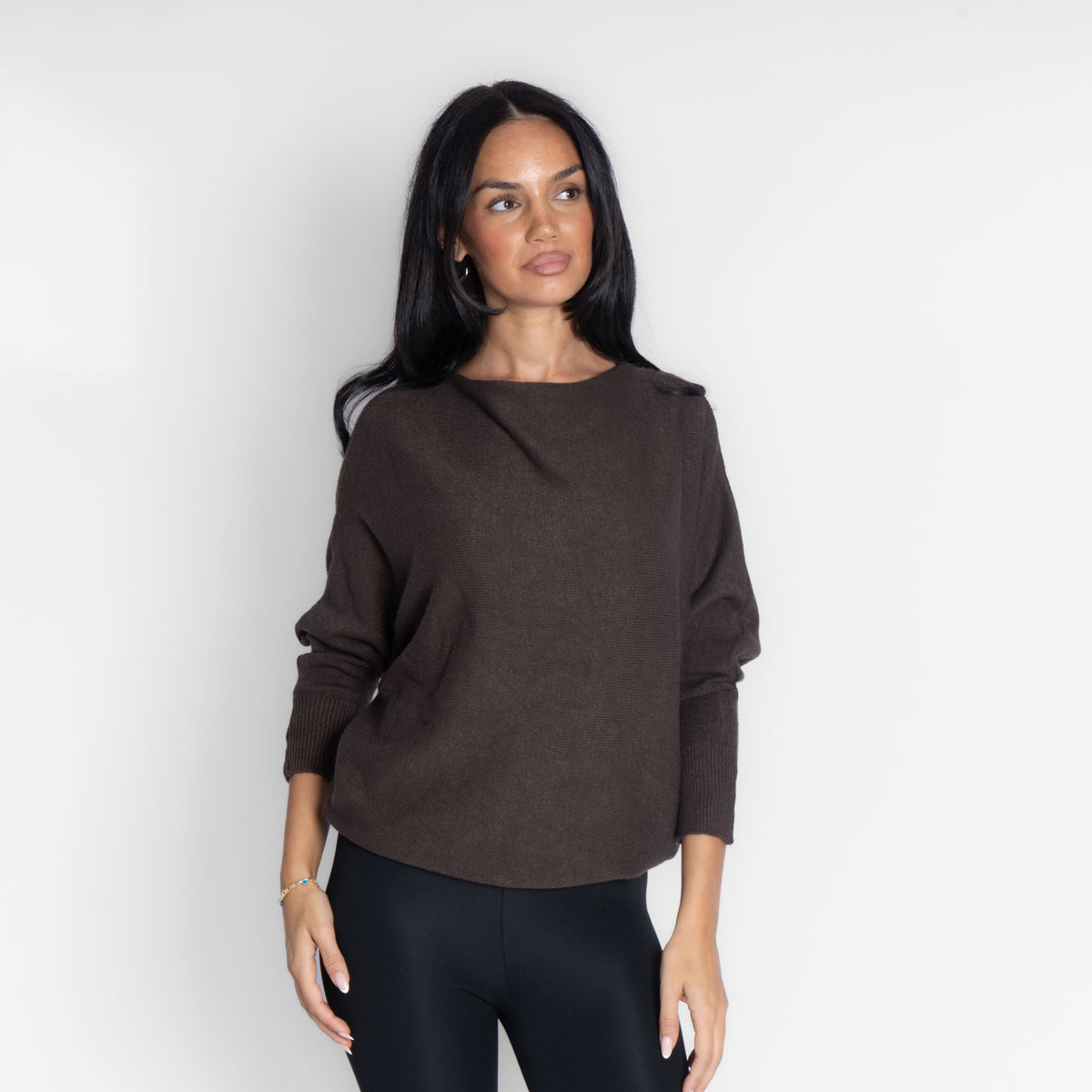 Leyre | Jersey de punto de hombros descubiertos