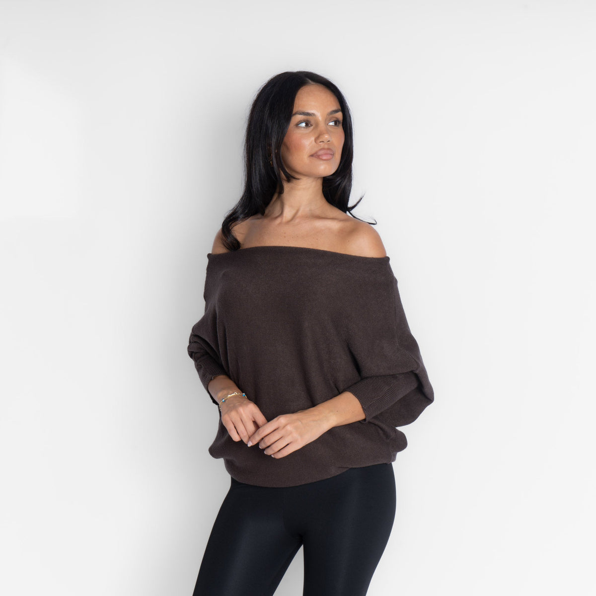 Leyre | Jersey de punto de hombros descubiertos