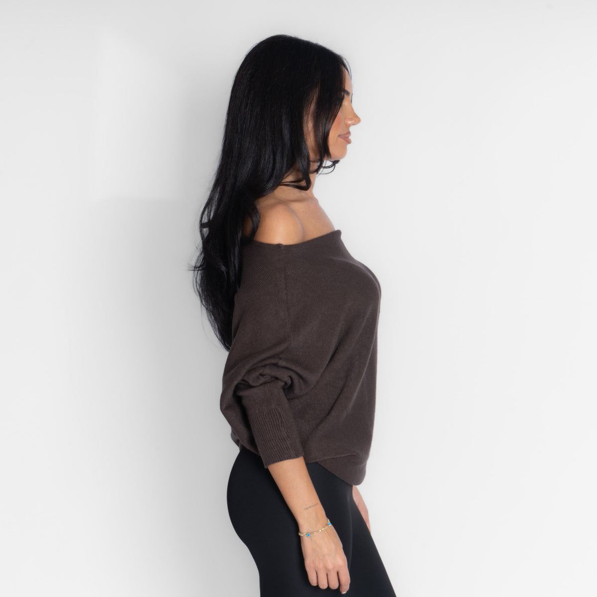 Leyre | Jersey de punto de hombros descubiertos