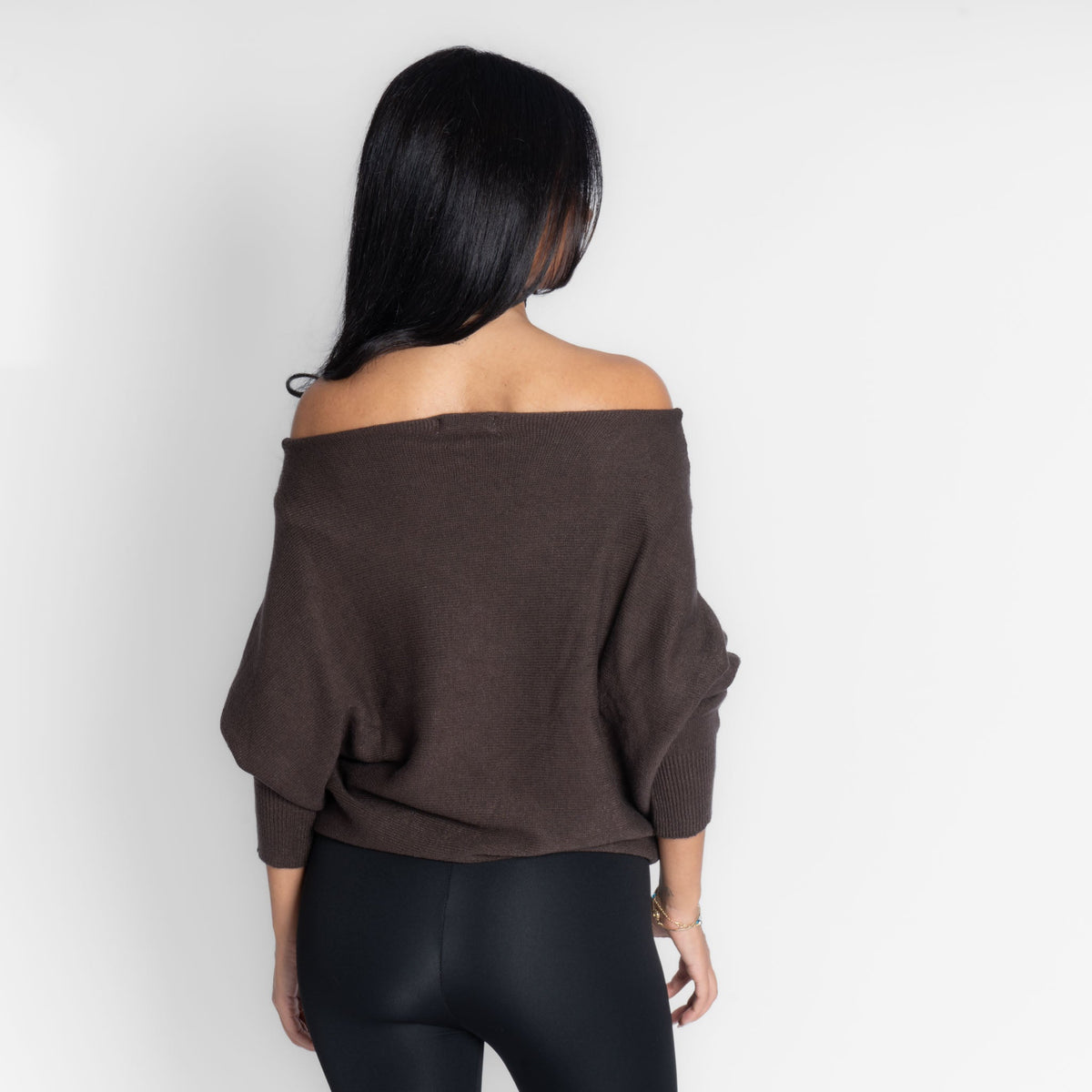 Leyre | Jersey de punto de hombros descubiertos