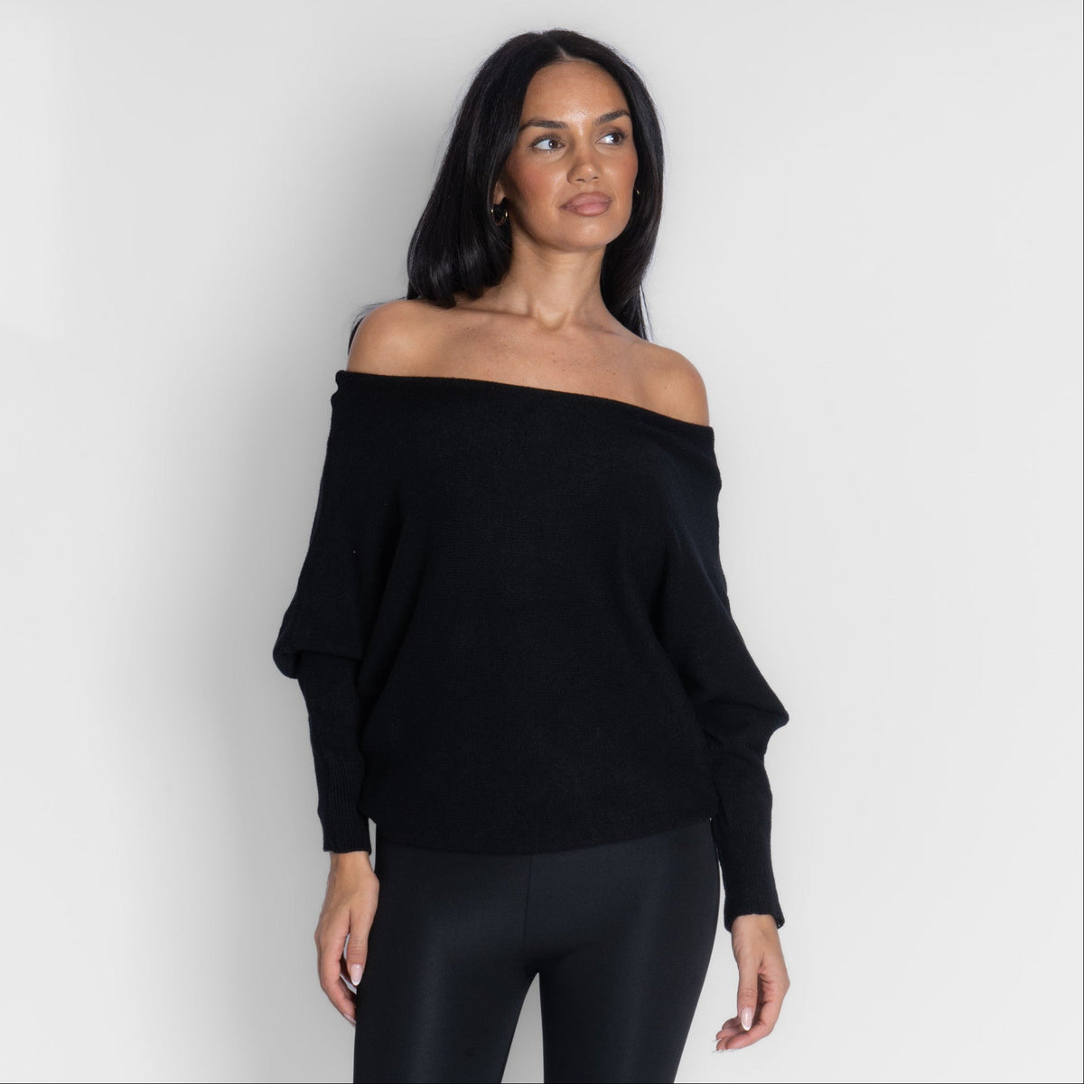 Leyre | Jersey de punto de hombros descubiertos