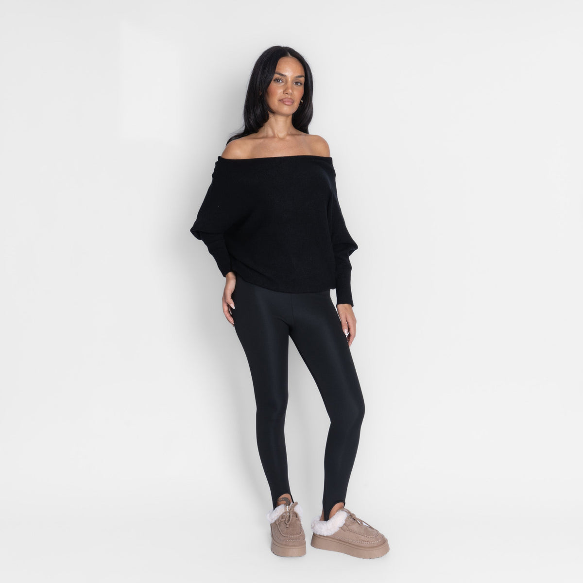 Leyre | Jersey de punto de hombros descubiertos