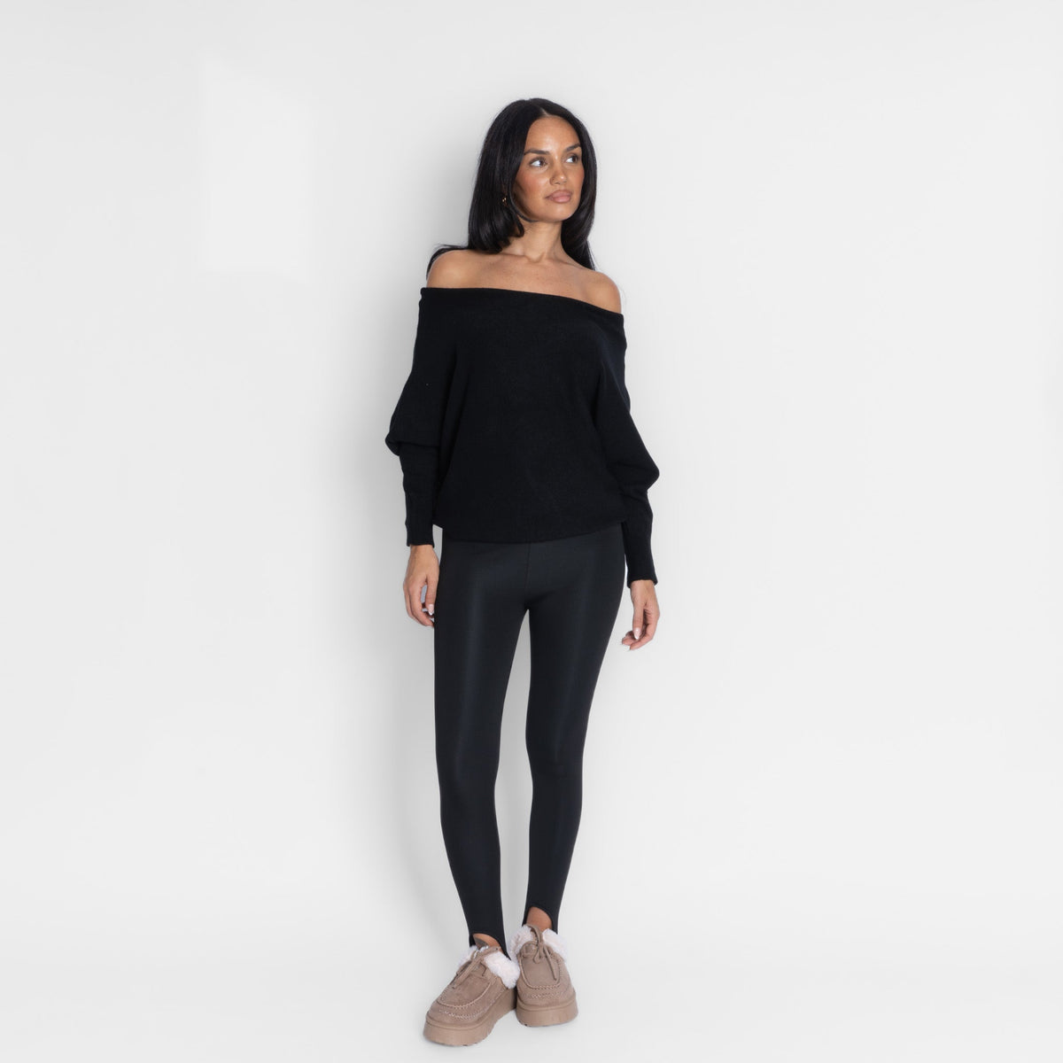 Leyre | Jersey de punto de hombros descubiertos