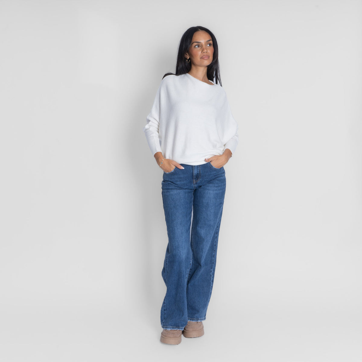 Leyre | Jersey de punto de hombros descubiertos
