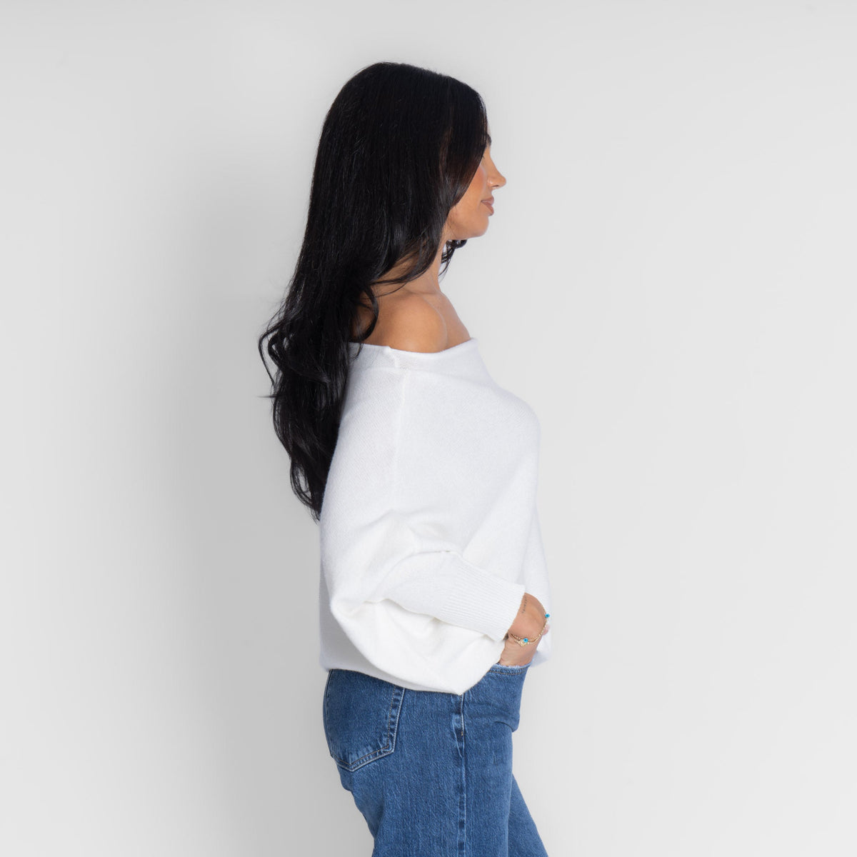 Leyre | Jersey de punto de hombros descubiertos