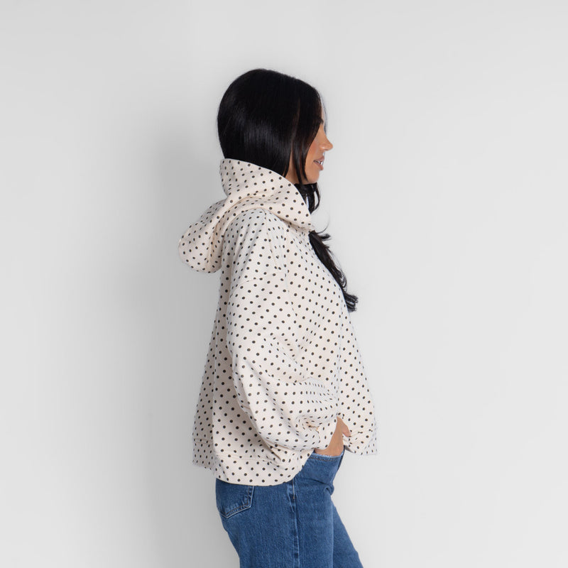 Pía | Sudadera con capucha de lunares