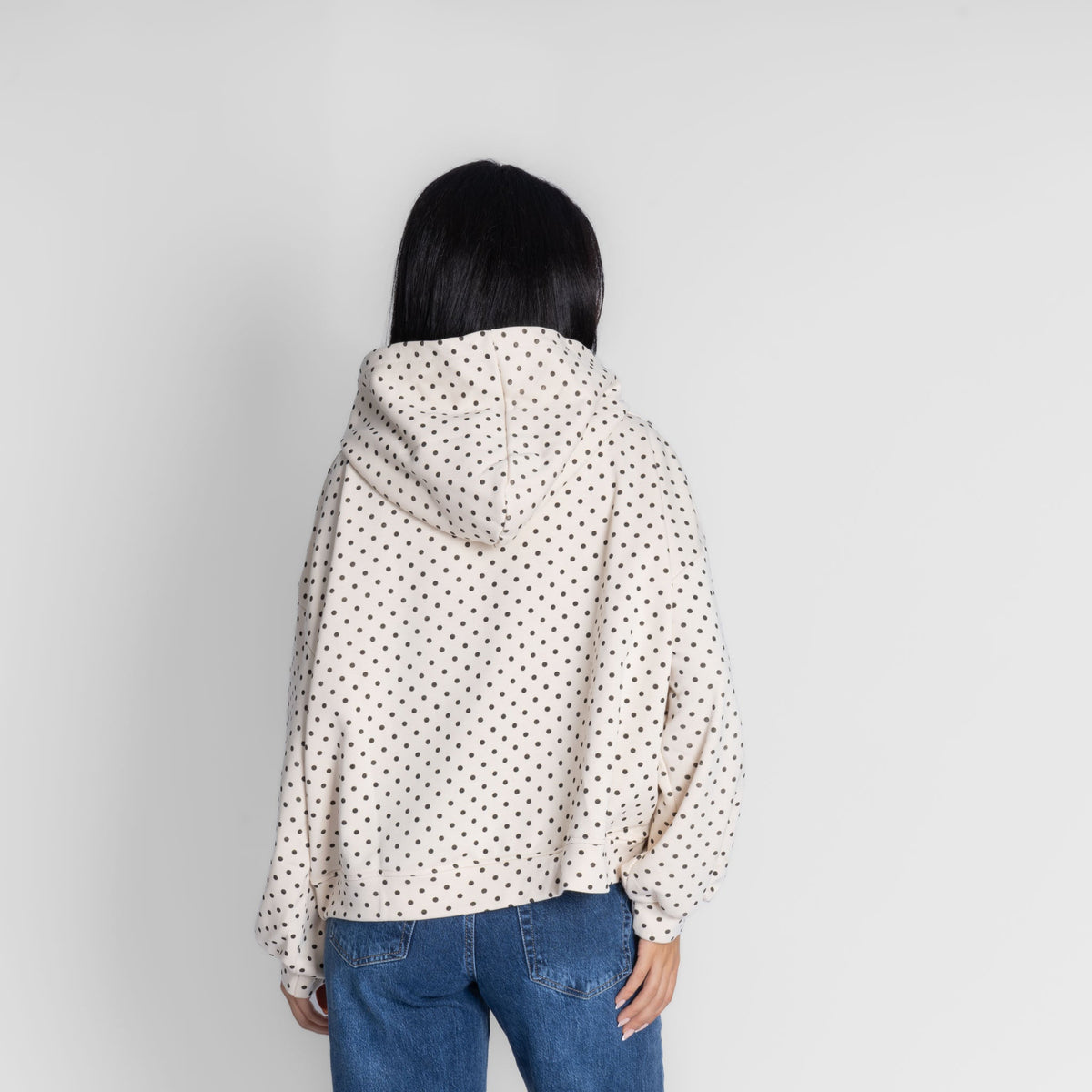 Pía | Sudadera con capucha de lunares