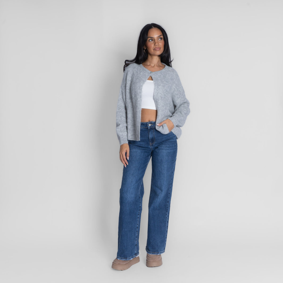 Leonor | Cárdigan minimalista de un botón