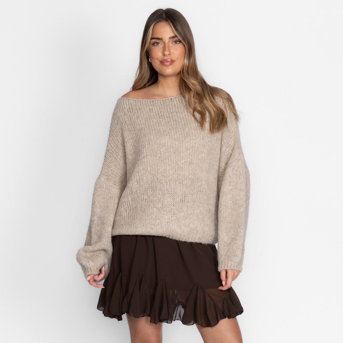 Zoe | Jersey de hombros descubiertos