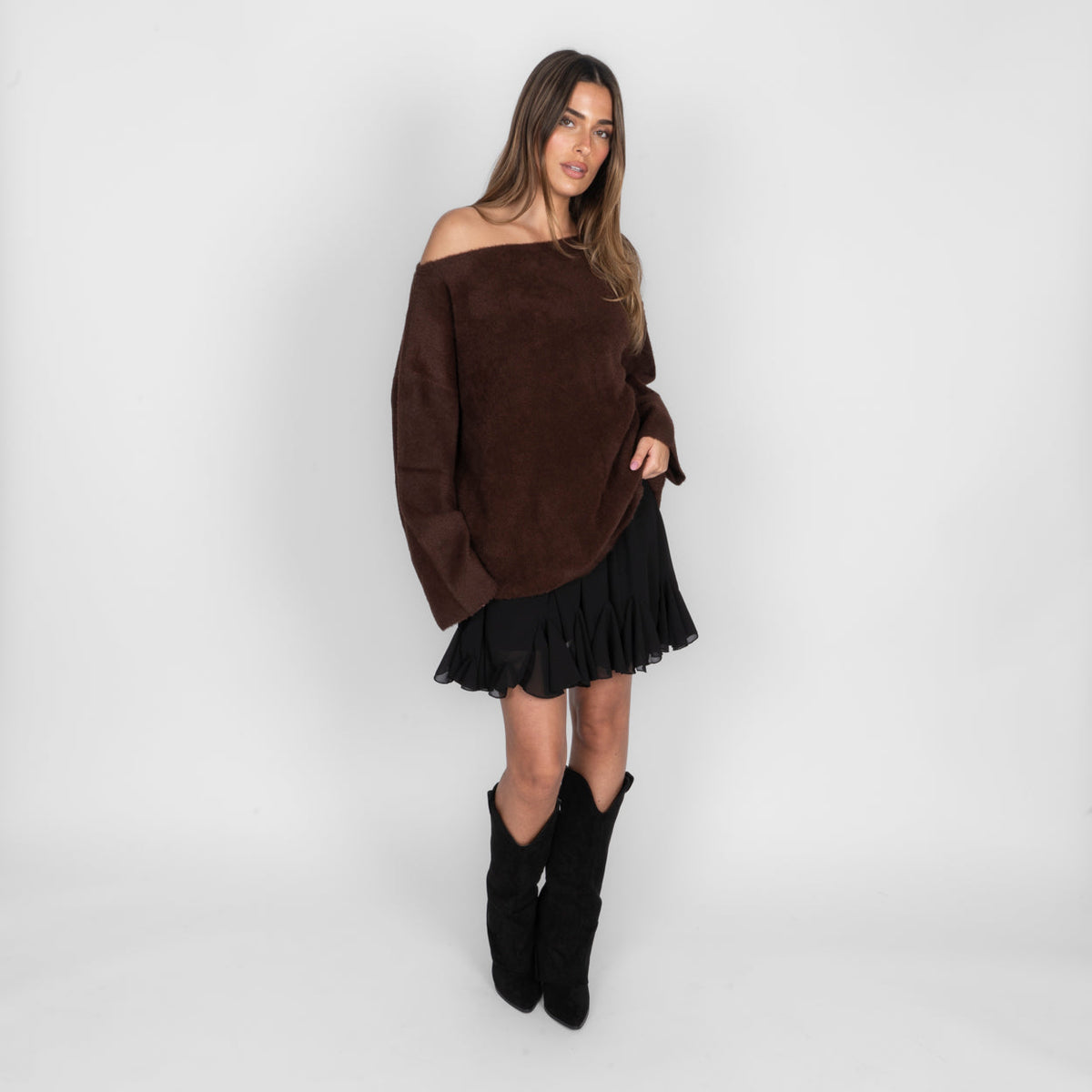 Lorena | Jersey de hombros descubiertos