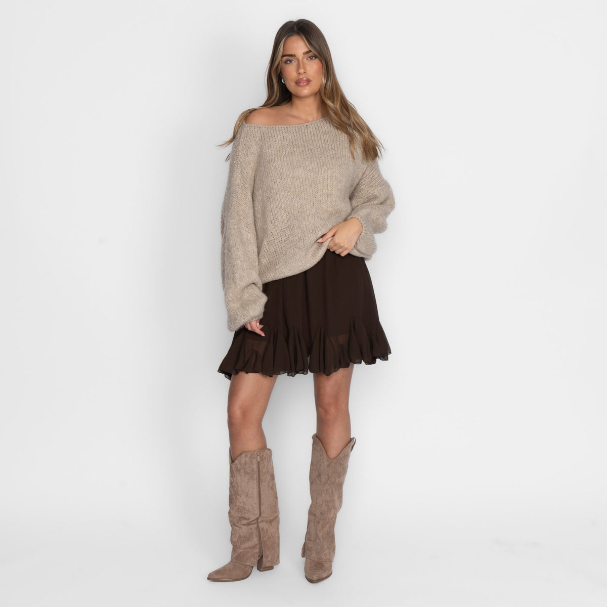 Zoe | Jersey de hombros descubiertos