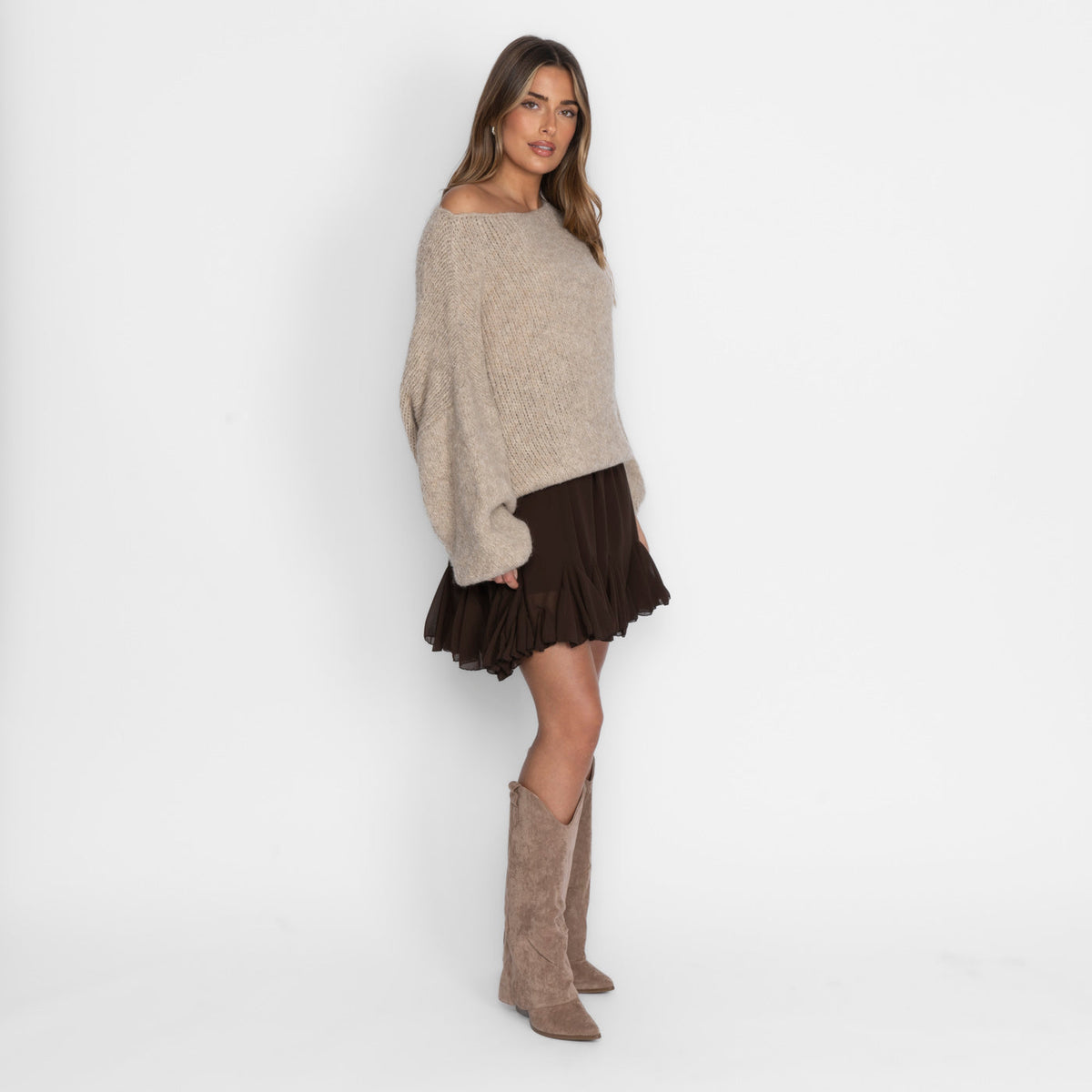 Zoe | Jersey de hombros descubiertos