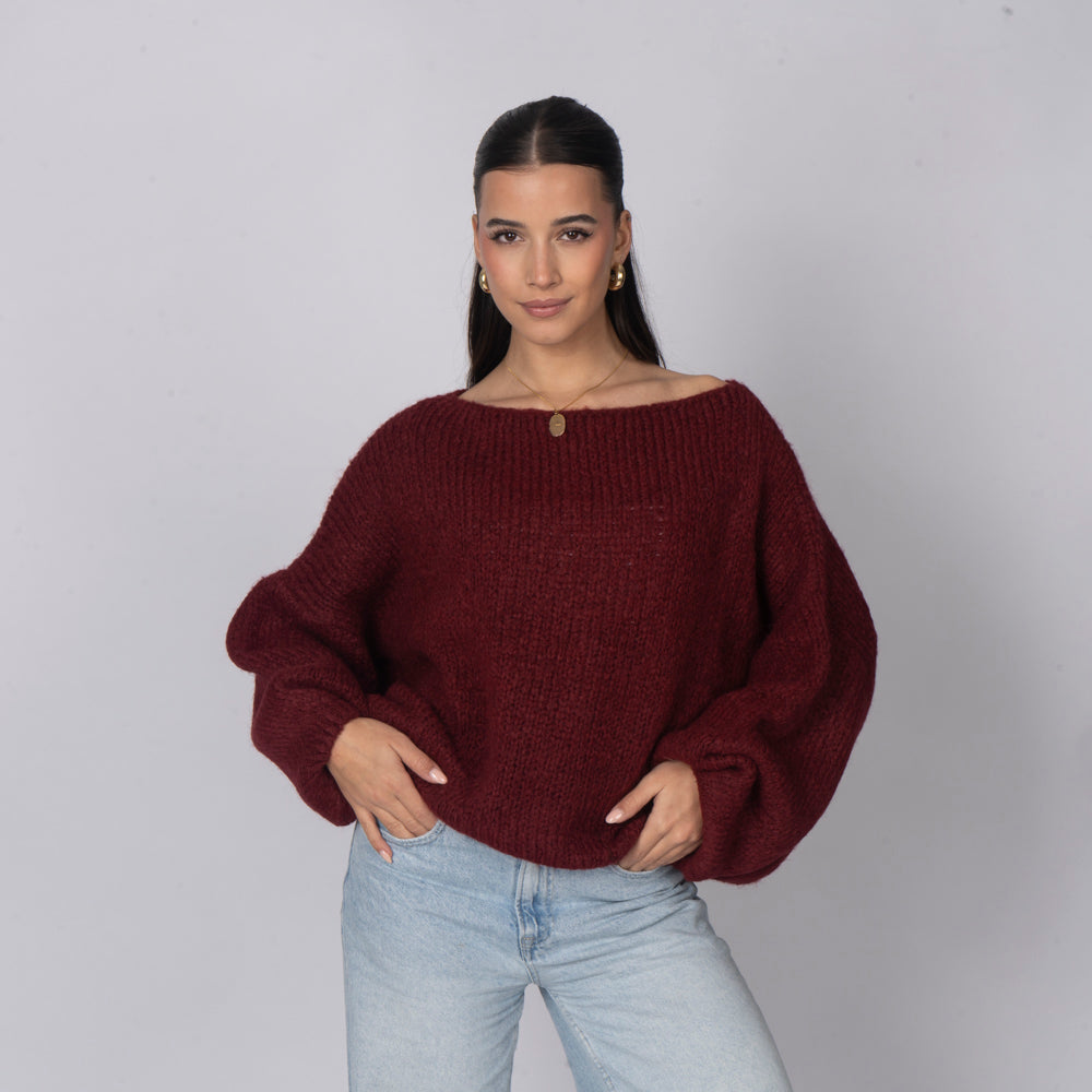 Zoe | Jersey de hombros descubiertos