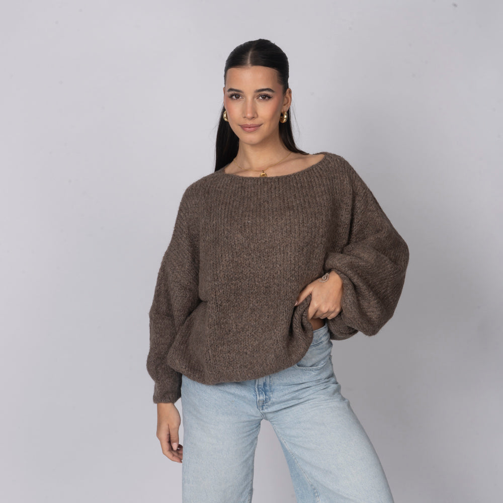 Zoe | Jersey de hombros descubiertos