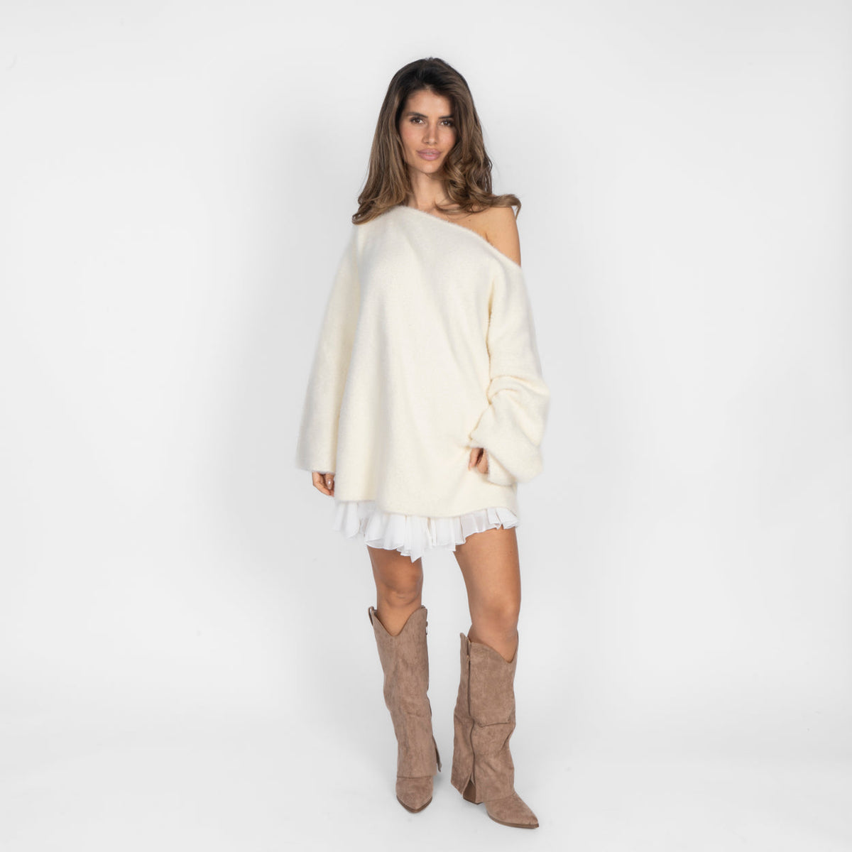 Lorena | Jersey de hombros descubiertos
