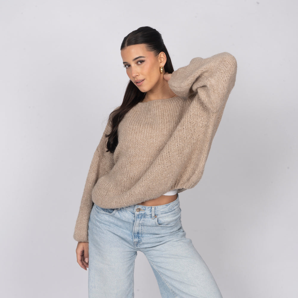 Zoe | Jersey de hombros descubiertos
