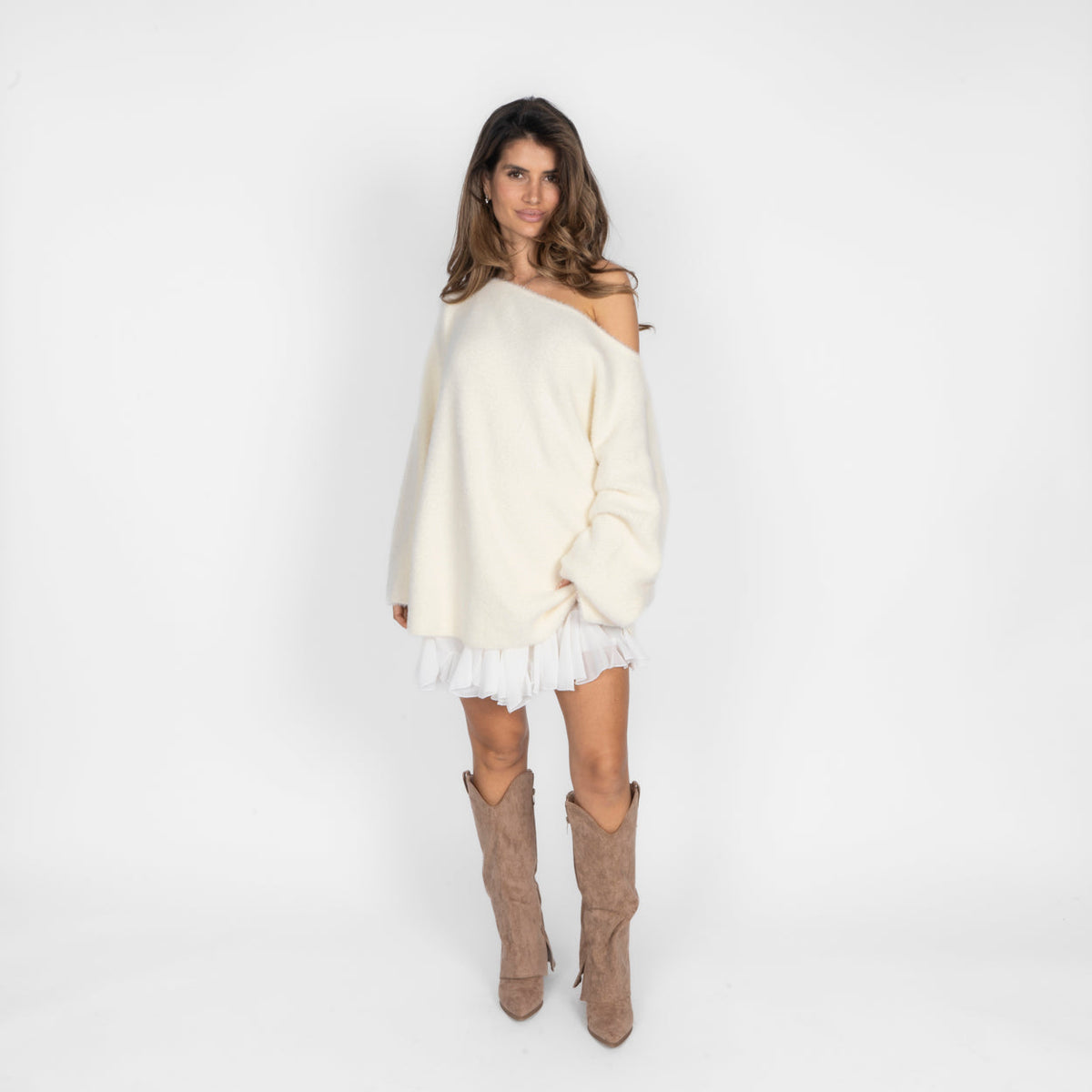 Lorena | Jersey de hombros descubiertos