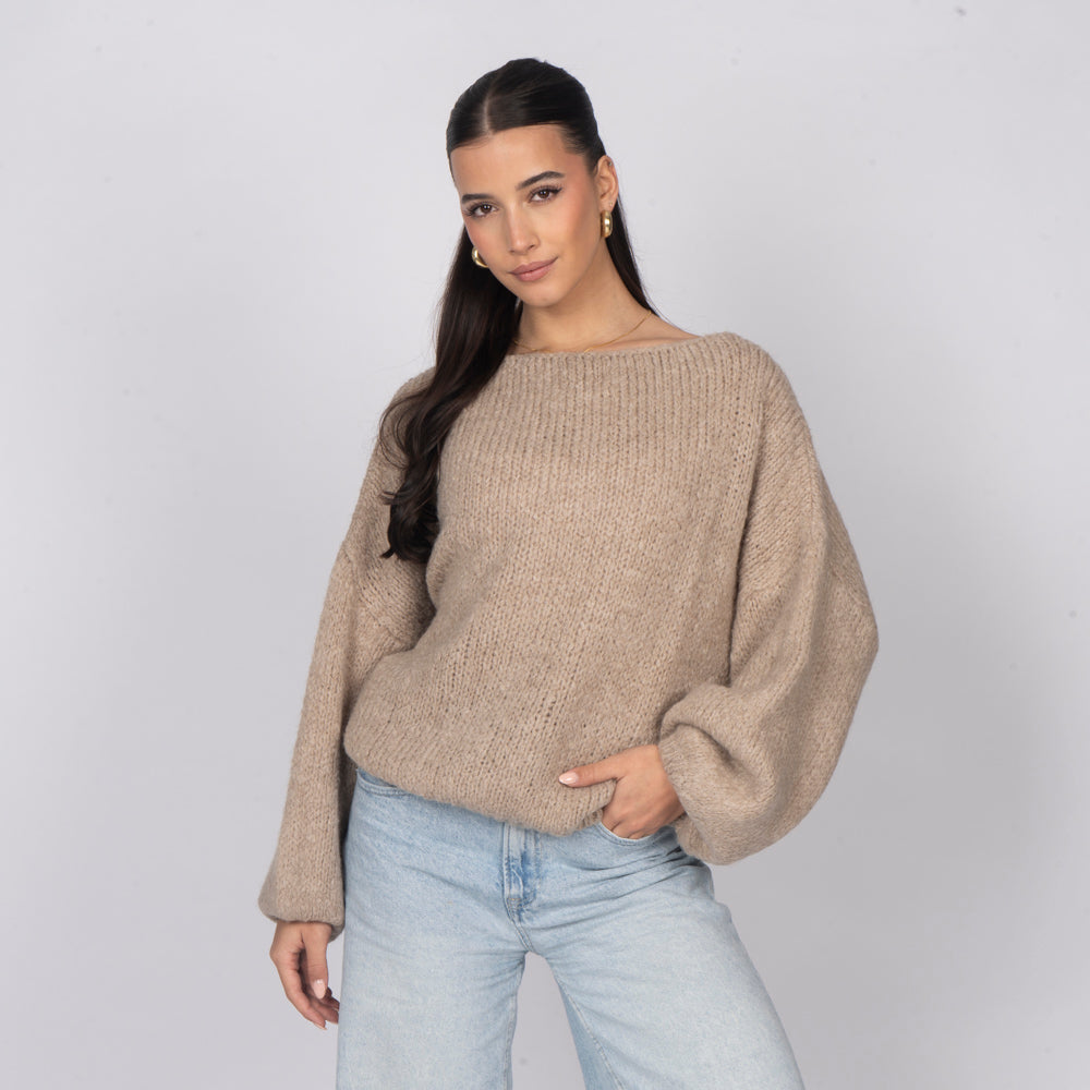 Zoe | Jersey de hombros descubiertos