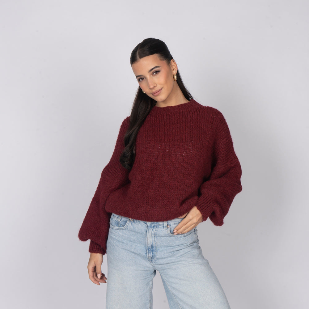 Silvia | Jersey oversize de cuello redondo