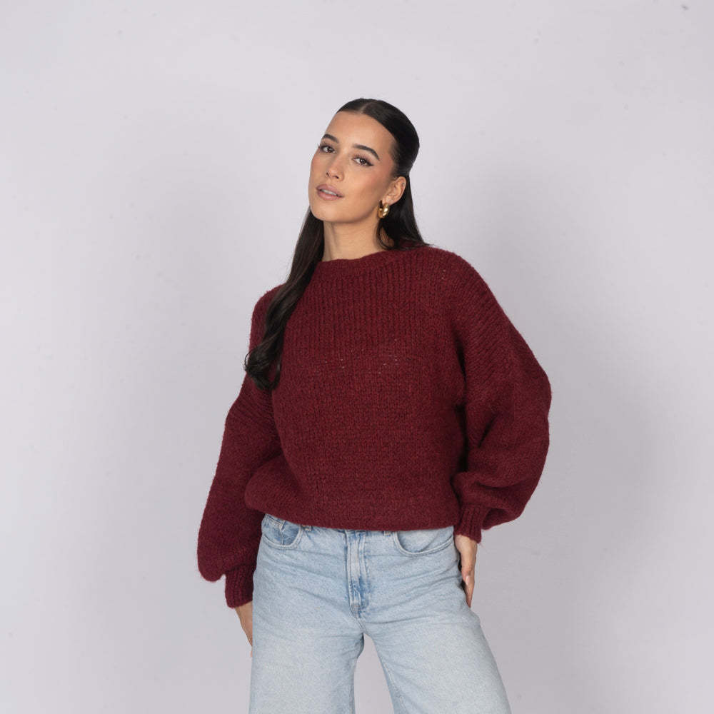 Silvia | Jersey oversize de cuello redondo