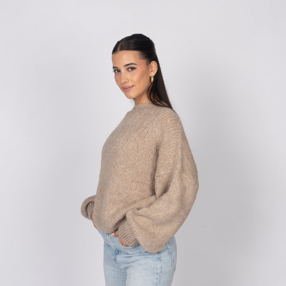 Silvia | Jersey oversize de cuello redondo