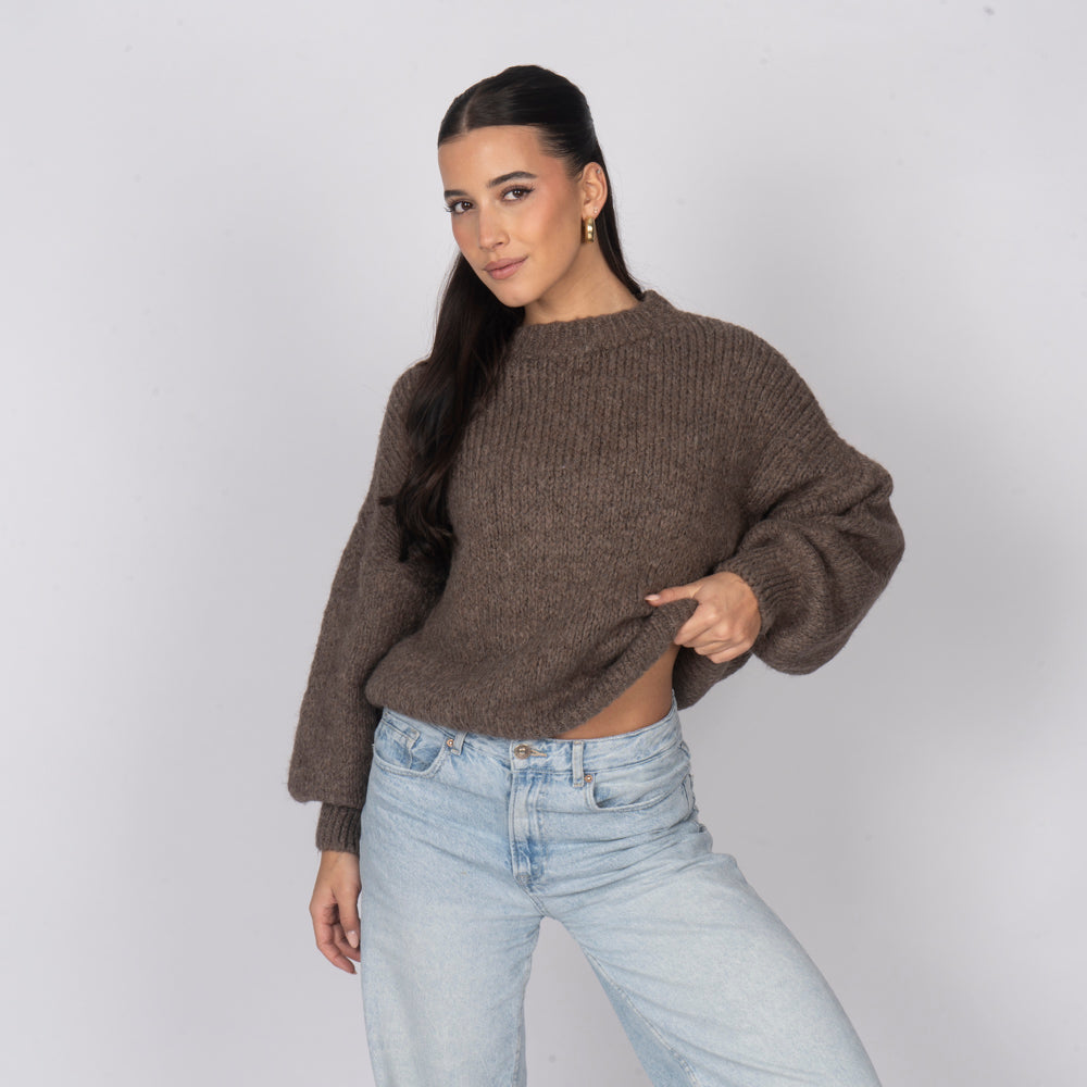 Silvia | Jersey oversize de cuello redondo