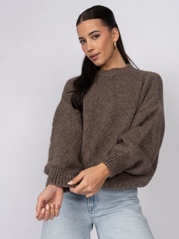 Silvia | Jersey oversize de cuello redondo