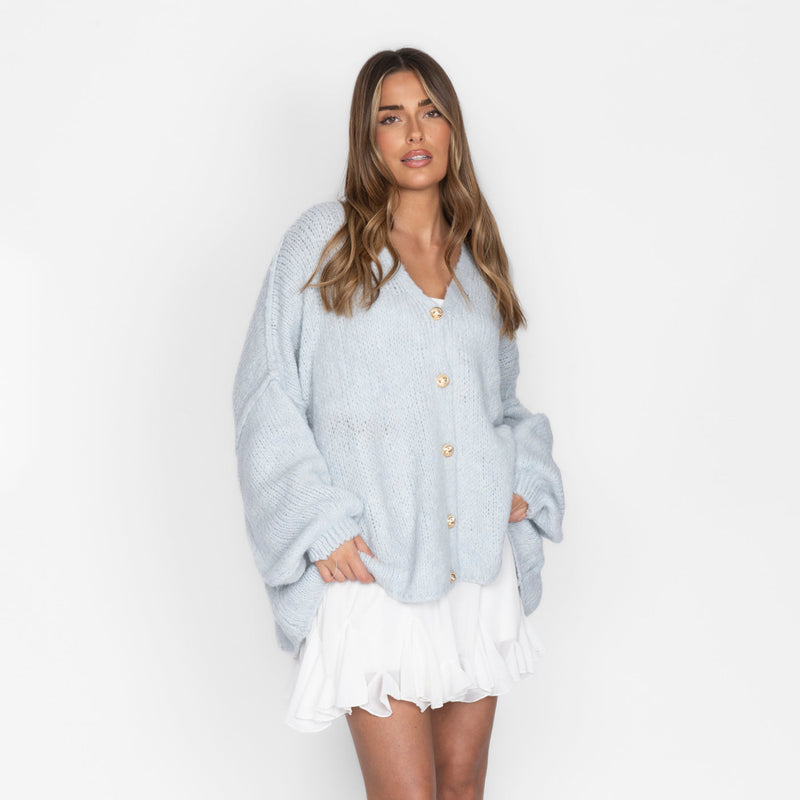 Tamara | Cárdigan oversize con escote en V y botones