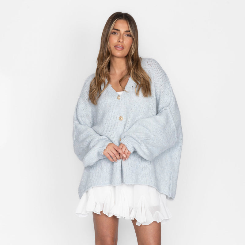 Tamara | Cárdigan oversize con escote en V y botones