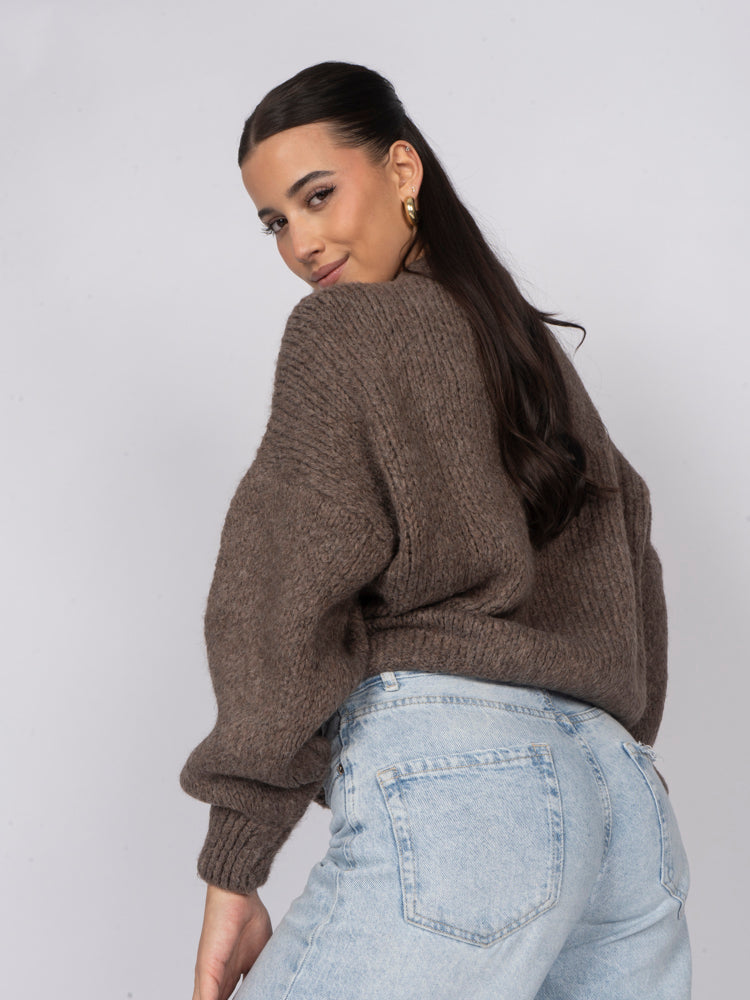 Silvia | Jersey oversize de cuello redondo