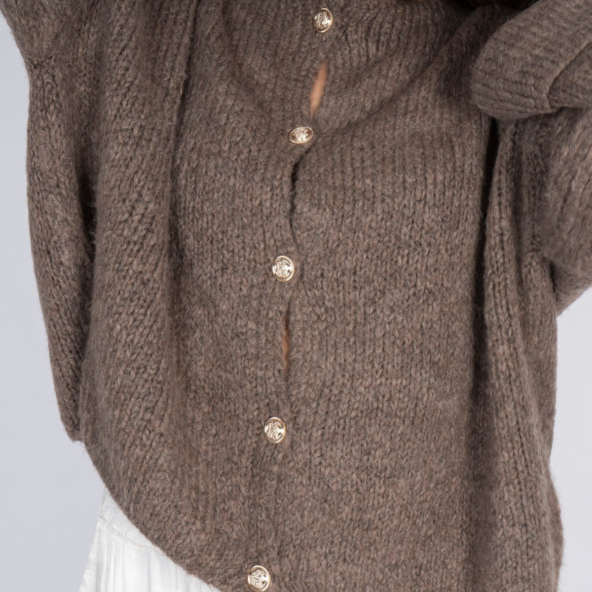Natalia | Cárdigan oversize de mangas vueltas