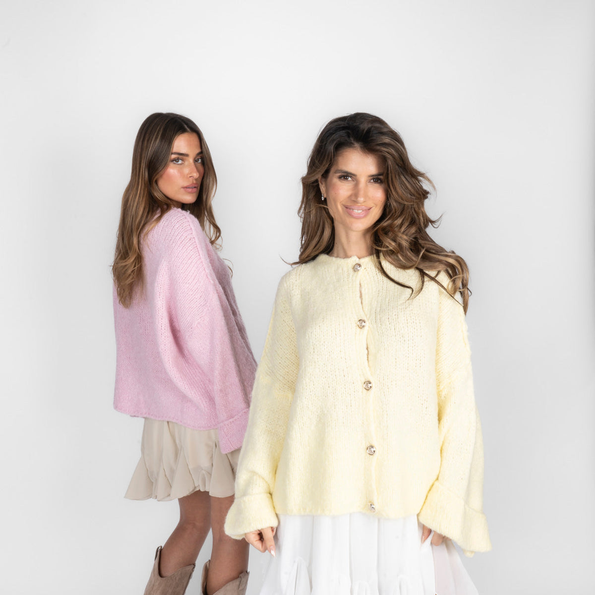Natalia | Cárdigan oversize de mangas vueltas