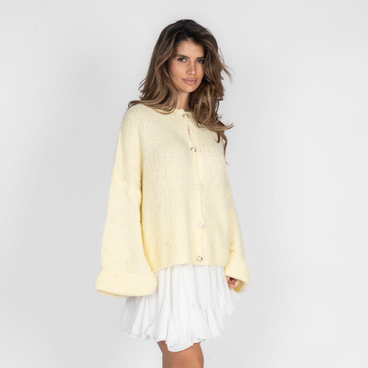 Natalia | Cárdigan oversize de mangas vueltas