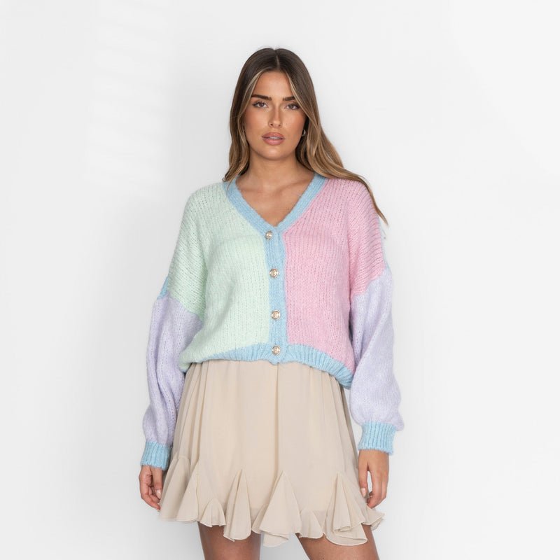 Malena | Cárdigan oversize pastel