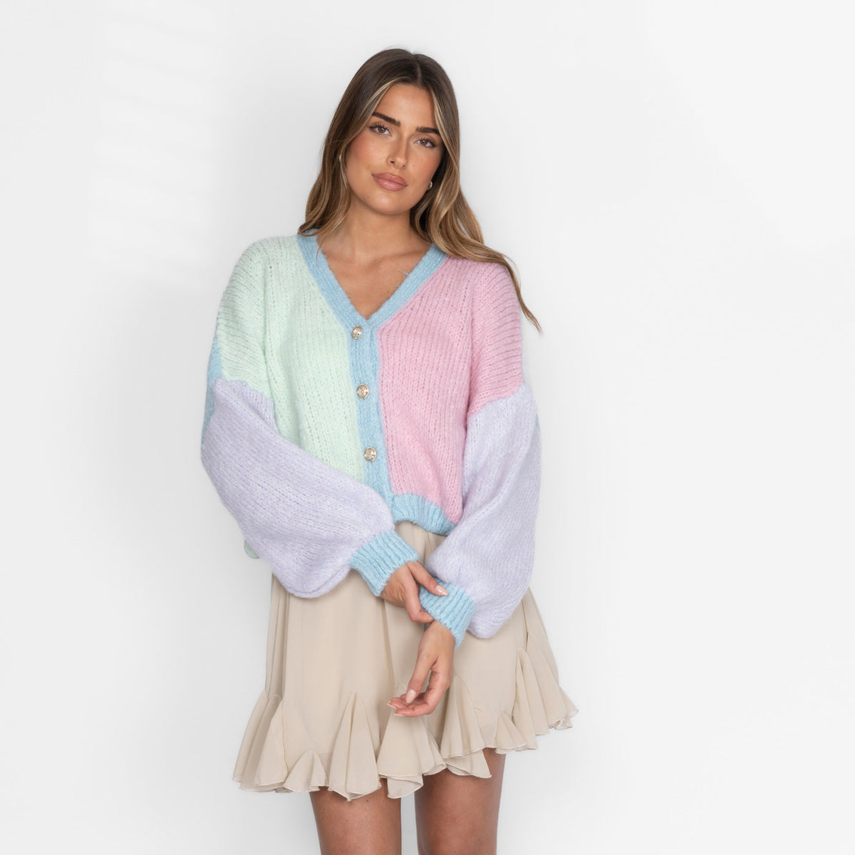 Malena | Cárdigan oversize pastel