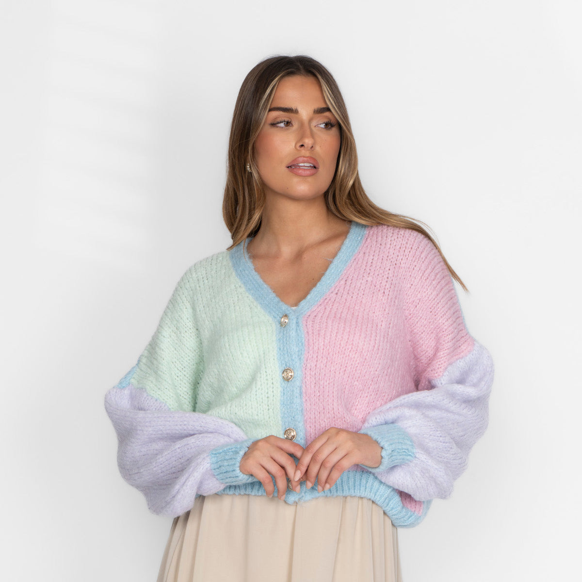 Malena | Cárdigan oversize pastel