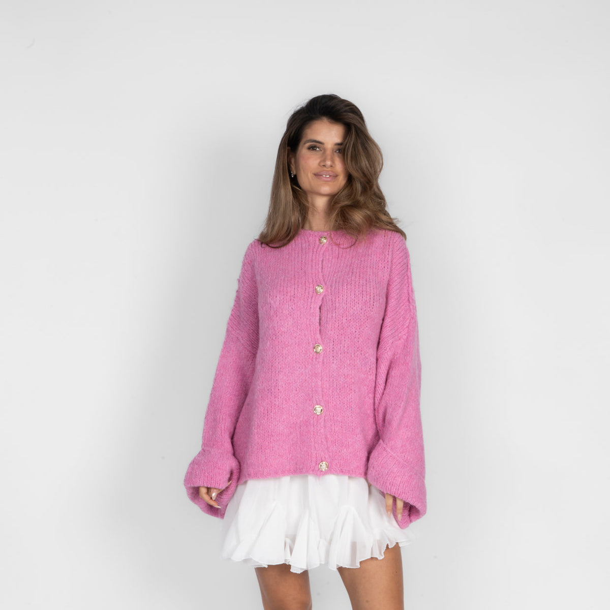 Natalia | Cárdigan oversize de mangas vueltas