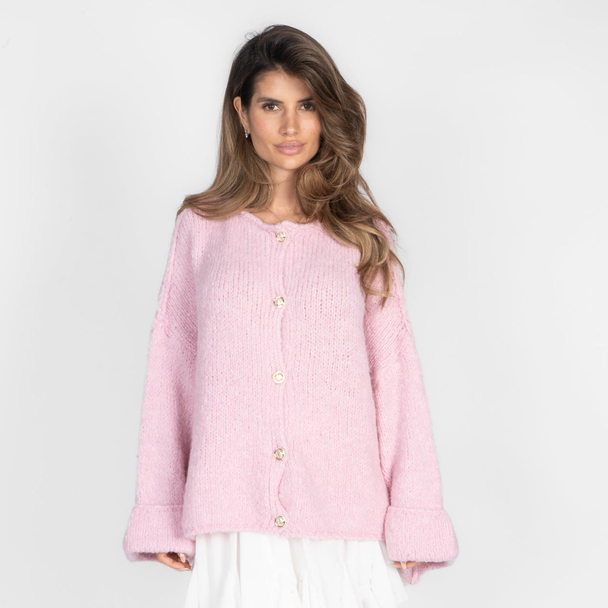 Natalia | Cárdigan oversize de mangas vueltas