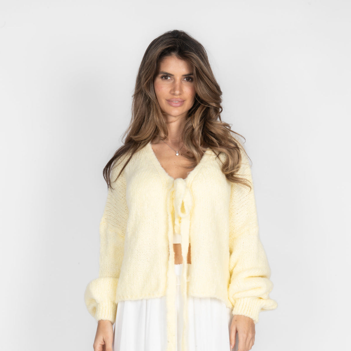 Rebeca | Cárdigan oversize con lazo frontal