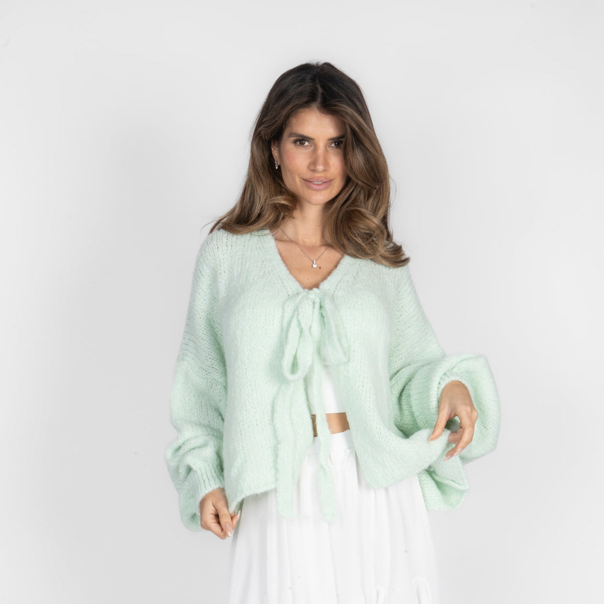 Rebeca | Cárdigan oversize con lazo frontal