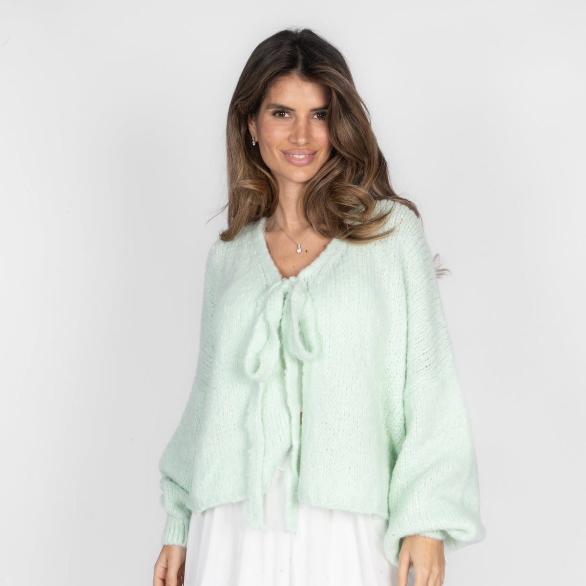 Rebeca | Cárdigan oversize con lazo frontal