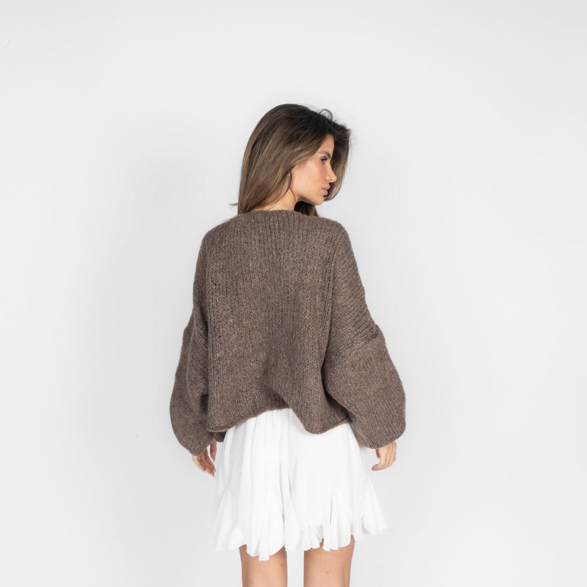 Rebeca | Cárdigan oversize con lazo frontal