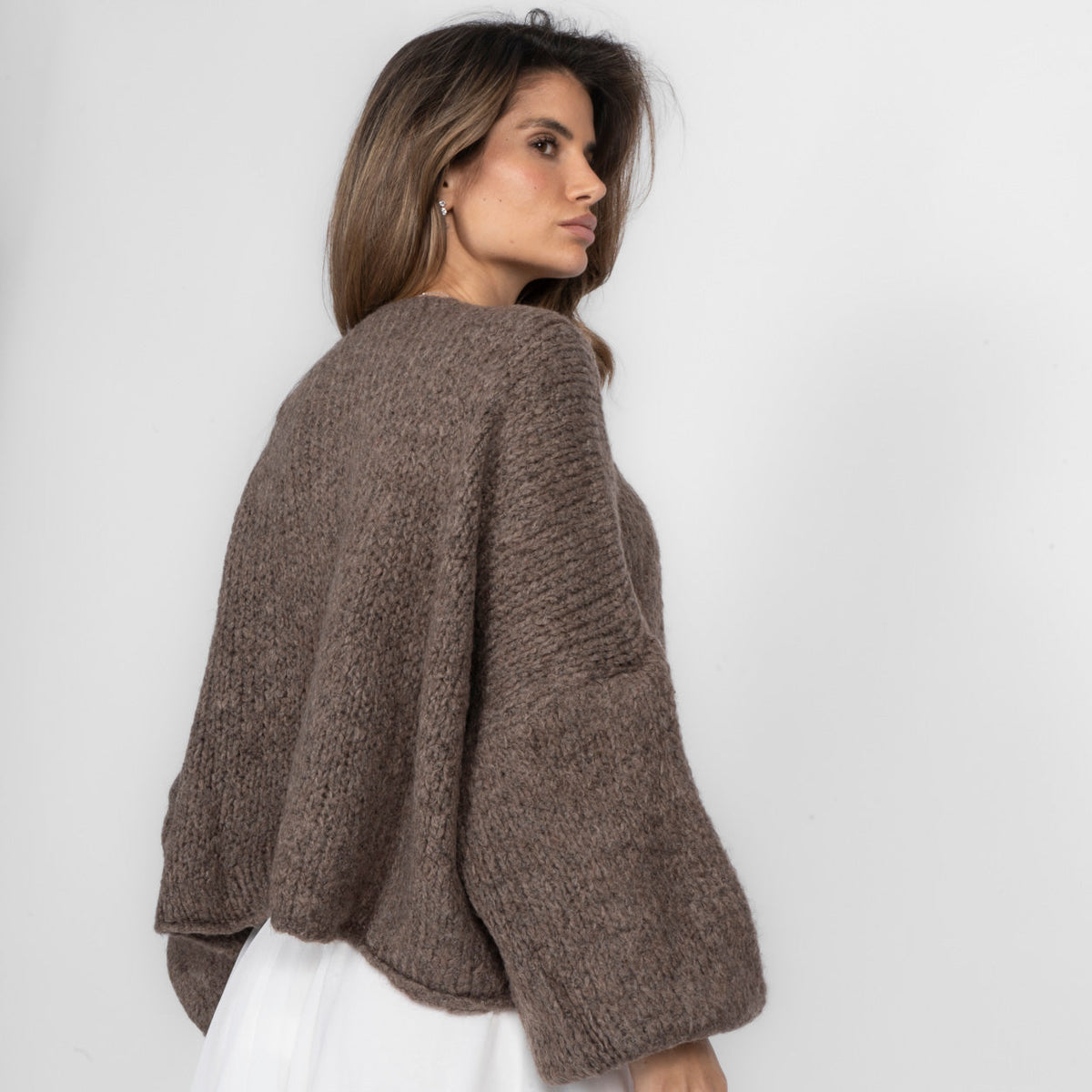 Rebeca | Cárdigan oversize con lazo frontal