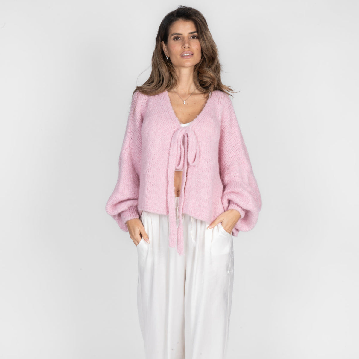 Rebeca | Cárdigan oversize con lazo frontal
