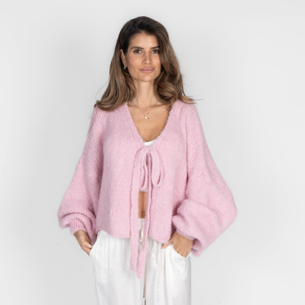Rebeca | Cárdigan oversize con lazo frontal