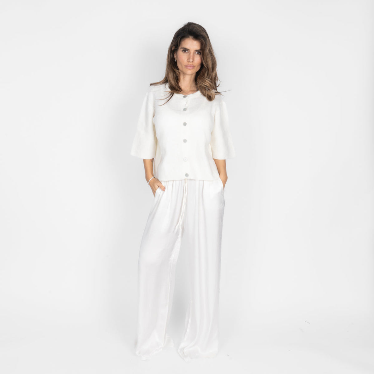 Aroa | Pantalón satinado ancho