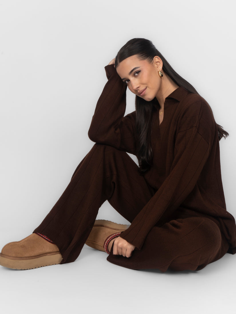 Alexia | Pantalón de punto acanalado