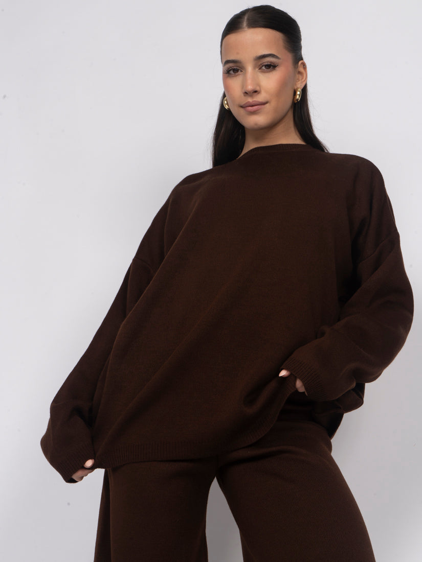 Mónica | Conjunto de top y pantalón de punto