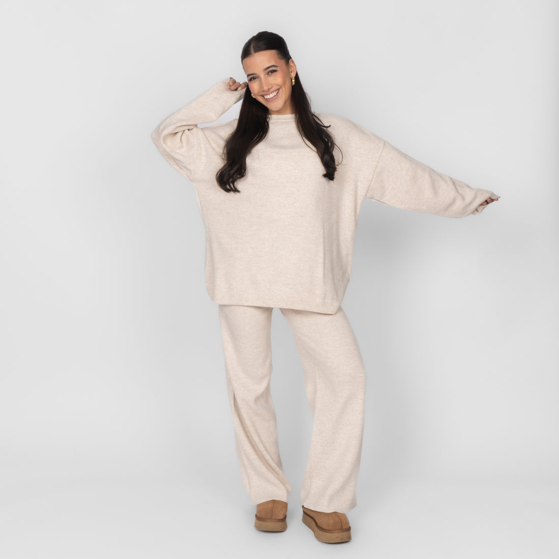 Mónica | Conjunto de top y pantalón de punto
