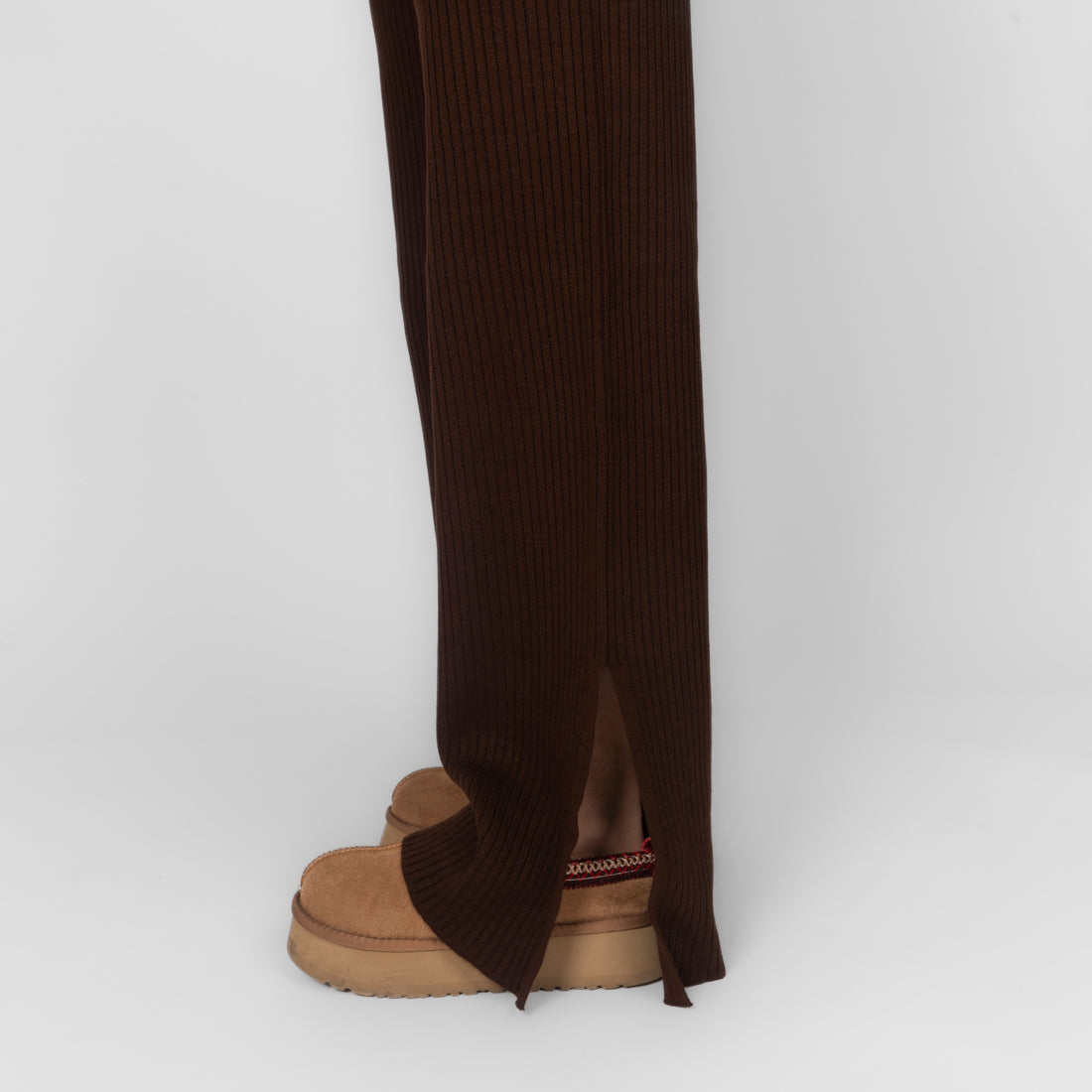 Aitana | Pantalón recto de punto acanalado